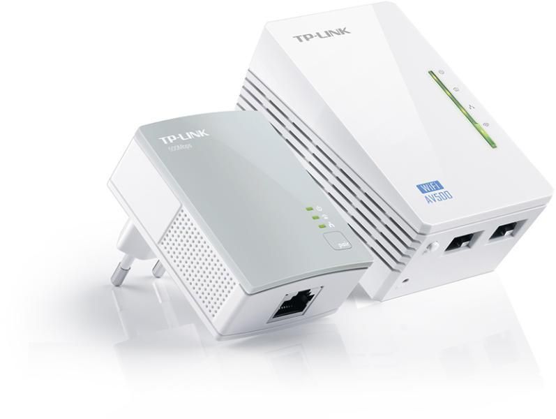 TP-Link, Adaptor PowerLine 300Mbps, Extender Wireless AV600 KIT, HomePlug AV,2 porturi 10/100Mbps, Butoane: Pair, Reset, Wi-Fi/Wi-Fi Clone, Aria de acoperire, 300 metri prin circuitul electric, 2.4- 2.4835GHz, Conținut Pachet: Powerline Ethernet Adapter TL-WPA4220 & TL- PA4010, Cablu de Rețea 2 m_1