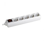 Prelungitor Bachmann SELLY 5xCEE7/3 PC, cu intrerupator, lungime cablu 5m, H05VV-F 3G1, alb_1