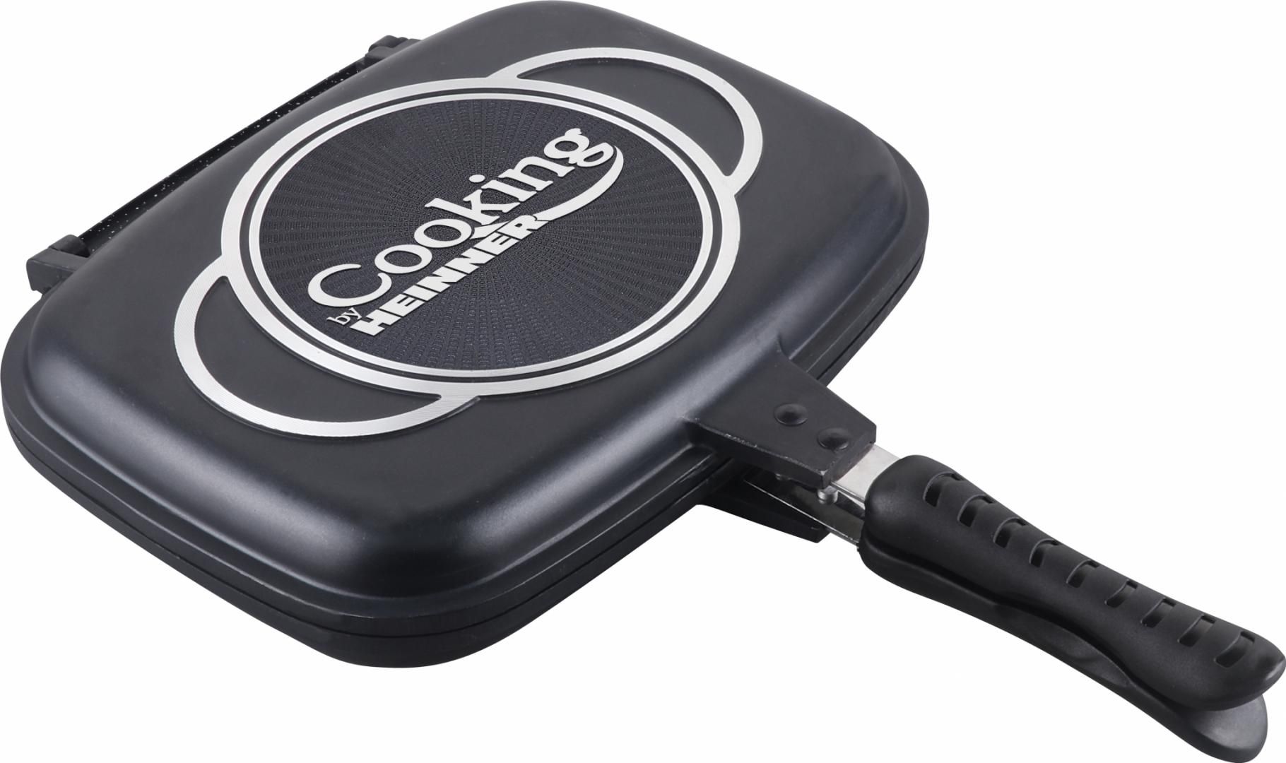 TIGAIE DUBLA DREPTUNGHIULARA, ALUMINIU,32x24x7.5cm, DARK LINE CLASSIC, COOKING  BY HEINNER_1