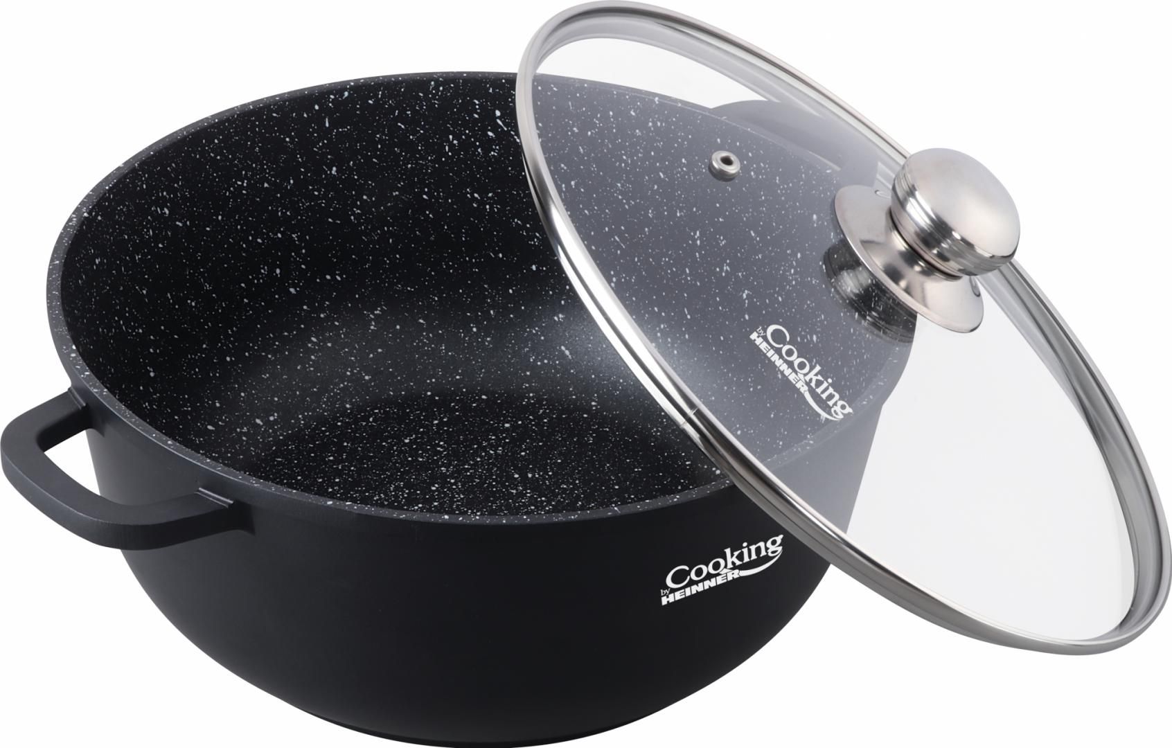 SEMIOALA ALUMINIU TURNAT+CAPAC, 40x17.5 cm, 18.5 L, DARK LINE, COOKING  BY HEINNER_1