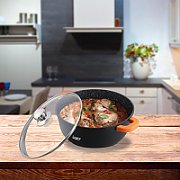 CRATITA ALUMINIU TURNAT+CAPAC,16x7.5 CM, 1.2 L, DARK LINE,COOKING  BY HEINNER_1