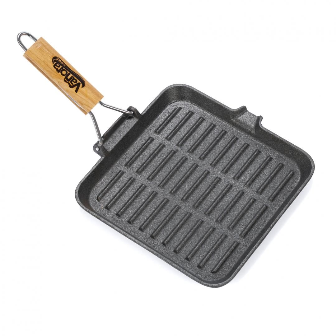TIGAIE GRILL FONTA PURA CU MANER LEMN DETASABIL, 23X2 CM, VANORA HOME_1