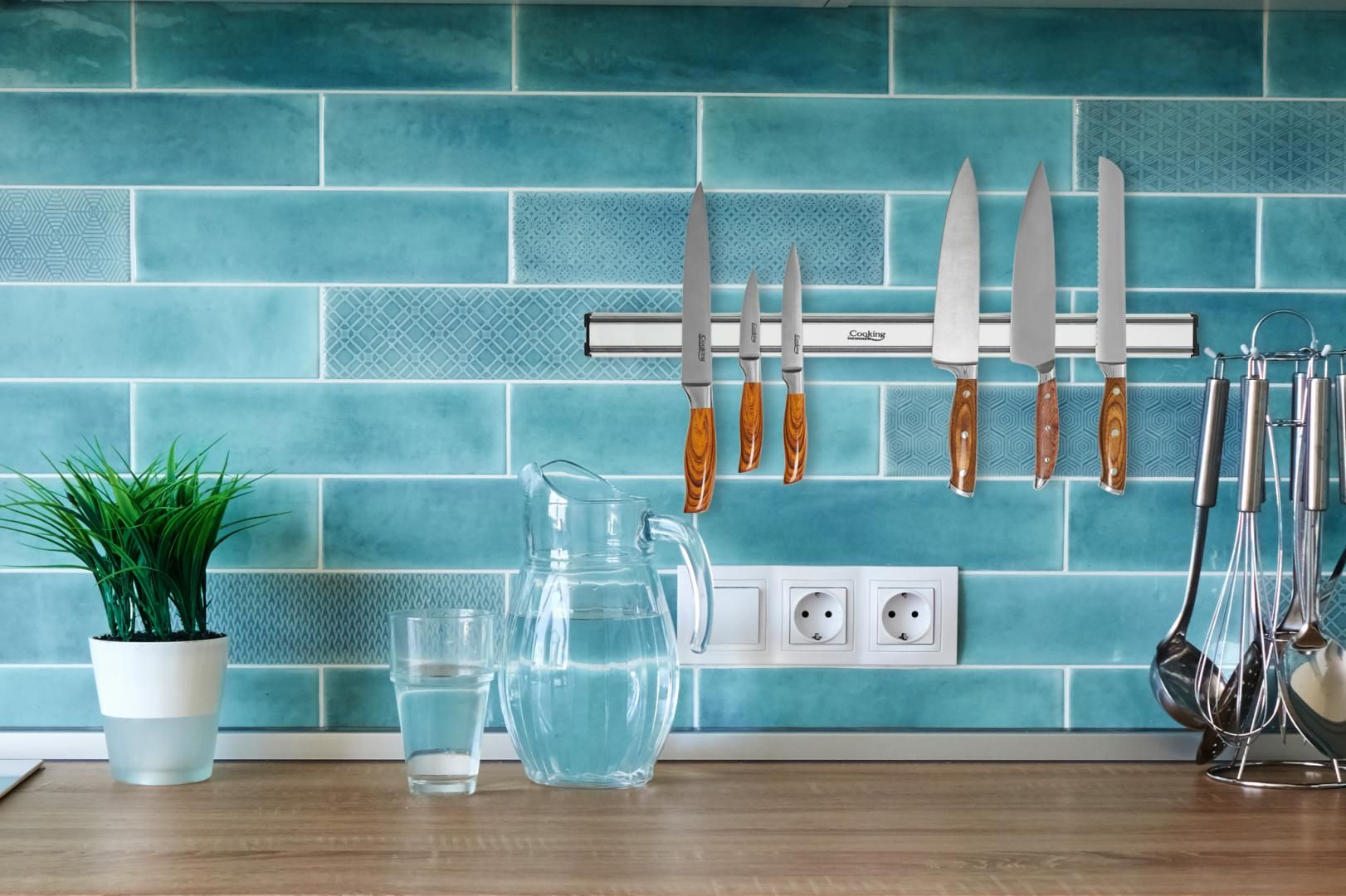 SUPORT MAGNETIC PENTRU CUTITE 61.5X4.5X1.9CM, ALUMINIU, COOKING BY HEINNER_1