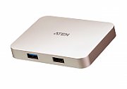 DOCKING Station ATEN universal, conectare PC USB Type C, USB 2.0 x 1, USB 3.1 x 1, porturi video HDMI x 1, fara port retea, NB 60 W, gri, 