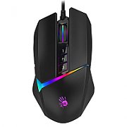 MOUSE A4tech, gaming, cu fir, USB, optic, 8000 dpi, butoane/scroll 8/1, iluminare, butoane programabile, negru, 