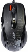 MOUSE A4tech, gaming, cu fir, USB, laser, 3000 dpi, butoane/scroll 4/1, buton selectare viteza, negru, 
