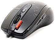 MOUSE A4tech, gaming, cu fir, USB, laser, 3000 dpi, butoane/scroll 4/1, buton selectare viteza, negru, 