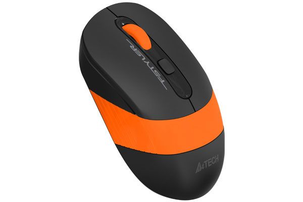 MOUSE A4tech, gaming, wireless, 2.4GHz, optic, 2000 dpi, butoane/scroll 4/1, buton selectare viteza, negru / portocaliu, 