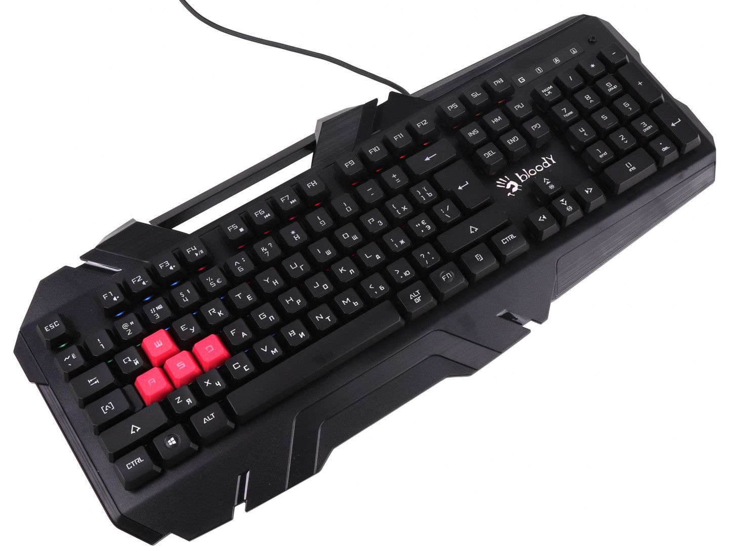 TASTATURA A4TECH - gaming,  Bloody gaming , cu fir 1.8m, 106 taste, format standard , USB, negru,  Q100  (include TV 0.75 lei)