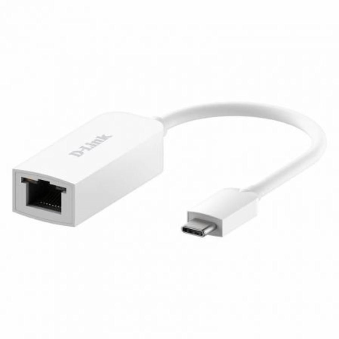 D-link USB-C to 2.5G Ethernet Adapter, DUB-E250; x1 RJ-45 2.5G Ethernet port & USB-C / Thunderbolt 3 Connector, x2 LED indicators for connection status._1