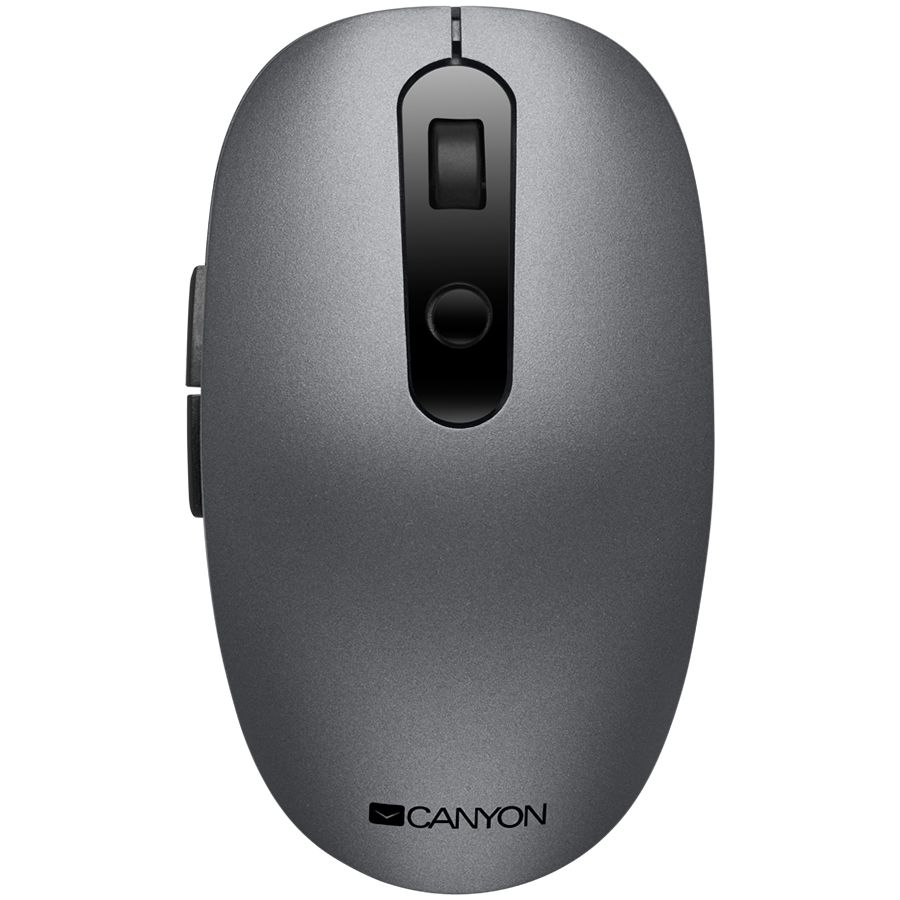 Canyon 2 in 1 Wireless optical mouse with 6 buttons, DPI 800/1000/1200/1500, 2 mode(BT/ 2.4GHz), Battery AA*1pcs, Grey, 65.4*112.25*32.3mm, 0.092kg_1