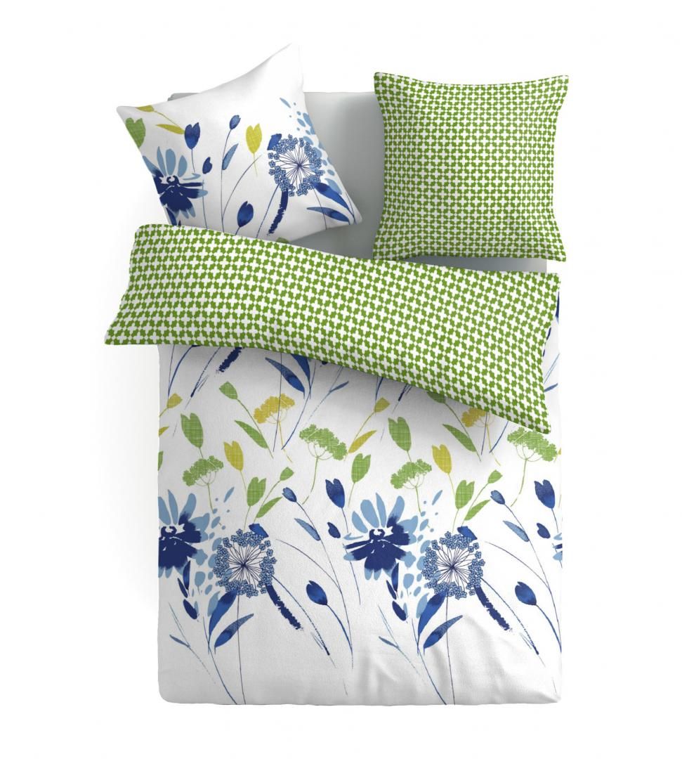 Lenjerie Vanora king size Micro Green Spring_1