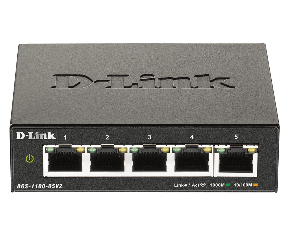 D-Link DGS-1100-05V2 network switch Managed Gigabit Ethernet (10/100/1000) Black_1