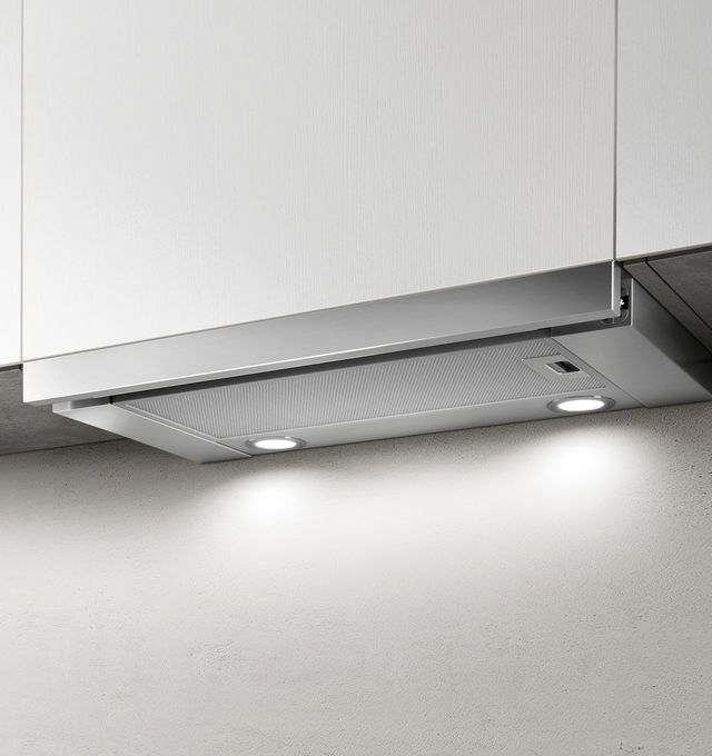 Hota de bucatarie ELICA ELITE 26 PB IX/A/60Latime 60 cm,Clasa energetica C,Putere de absorbtie 581 m³/hTip de control: mecanic, Nivel de zgomot 61 db(A)Sistem recirculareDiametrul conductei de evacuare 150 mm, Tip de iluminare: LED 2x2,5 W 3500KFiltru de grasime inclusFinisaje: Otel Inoxidabil_3