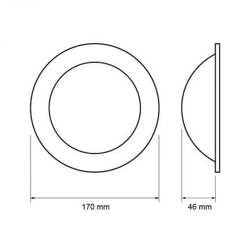 Lampa Led incastrabila pentru interior Ultralux, rotunda, IP20, 20W, lumina neutra(4200K), 1280 lumeni, 220-240V AC, culoare alba, durata de viata 50000 ore, clasa emergetica A+_3