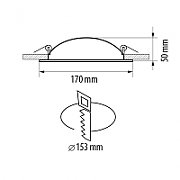 Lampa Led incastrabila pentru interior Ultralux, rotunda, IP20, 20W, lumina neutra(4200K), 1280 lumeni, 220-240V AC, culoare alba, durata de viata 50000 ore, clasa emergetica A+_4