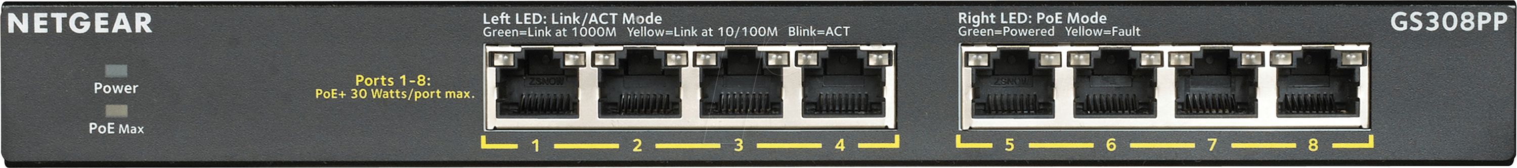 Netgear 8Port Switch 10/100/1000 GS308PP_1