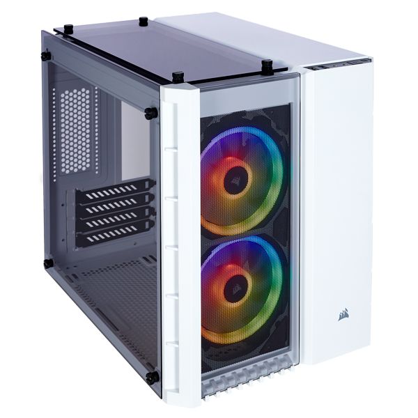 CORSAIR CC-9011137-WW PC case Corsair Crystal Series 280X RGB Micro-ATX, Tempered Glass, White