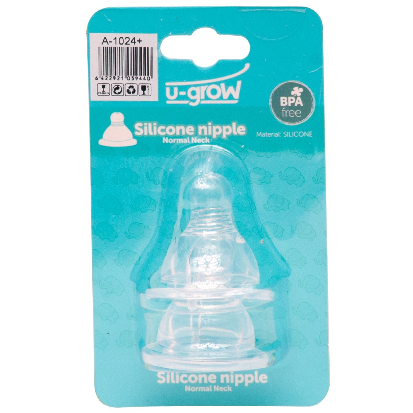 Tetina Silicon cu Gat Normal + U-GROW A-1024+