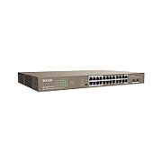 Tenda  | TEG1126P-24-410W|  Switch | POE | Rackmount | Porturi 24 Gigabit PoE , 2 Gigabit SFP|370 W | CCTV | Acoperire pana la 250m | Protectie fulger_2