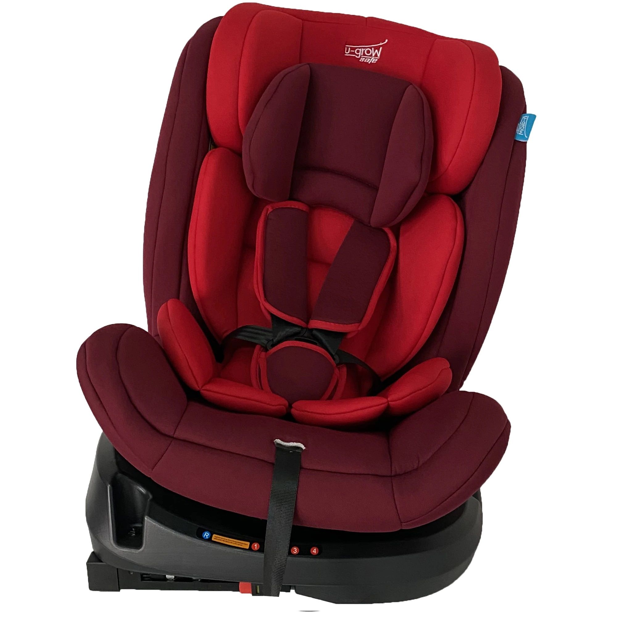 Scaun auto rotativ isofix, 0-36kg, rosu_4