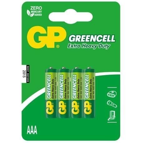 Baterie GP Batteries, Greencell AAA (LR03) 1.5V carbon zinc, blister 4 buc.  GP24G-IUE4   GPPCC24UC187  (include TV 0.072 lei)