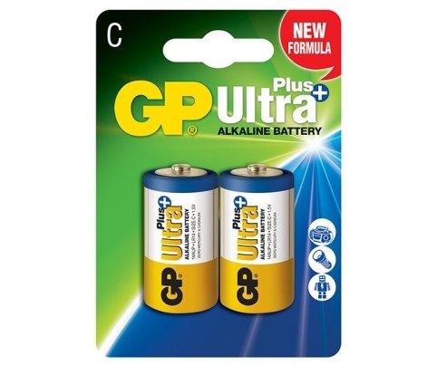 Baterie GP Batteries, Ultra+ Alcalina C (LR14) 1.5V alcalina, blister 2 buc. 