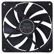 VENTILATOR SPACER PC 140x140x25 mm, Hydraulic Bearing, 67.6CFM, conector 3-pin, no LED,  black 