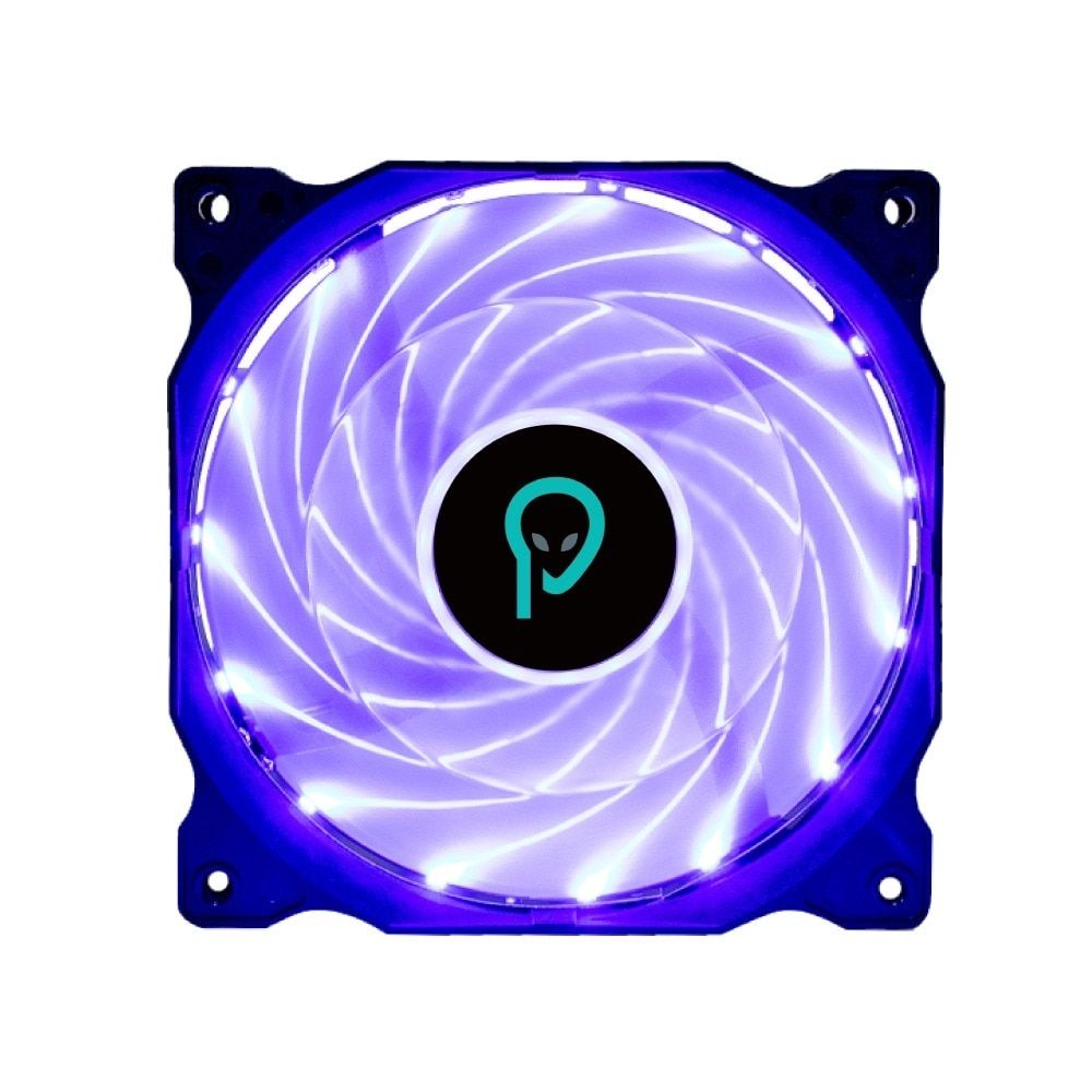 VENTILATOR SPACER PC Silent 120x120x25 mm,  BLUE light, Hydraulic Bearing, 34CFM, conector 3-pin 
