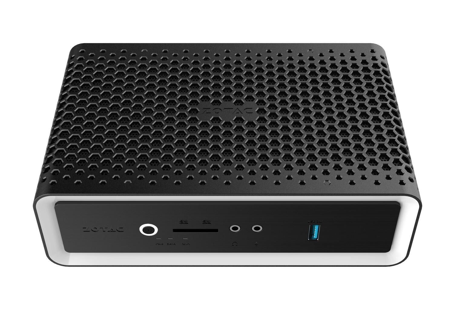 Desktop PC Zotac ZBOX nano Mini PC Barebone AMD Ryzen 3 3200U, 2C / 4T, 2.6 GHz base, 3.5 GHz turbo, 1 MB cache, 12-25 W, Fara memorie, Fara HDD/SSD, Radeon Vega 3, Fara unitate optica, Adaptor extern 65W_2