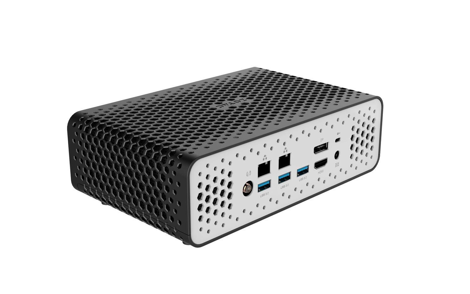 Desktop PC Zotac ZBOX nano Mini PC Barebone AMD Ryzen 3 3200U, 2C / 4T, 2.6 GHz base, 3.5 GHz turbo, 1 MB cache, 12-25 W, Fara memorie, Fara HDD/SSD, Radeon Vega 3, Fara unitate optica, Adaptor extern 65W_3