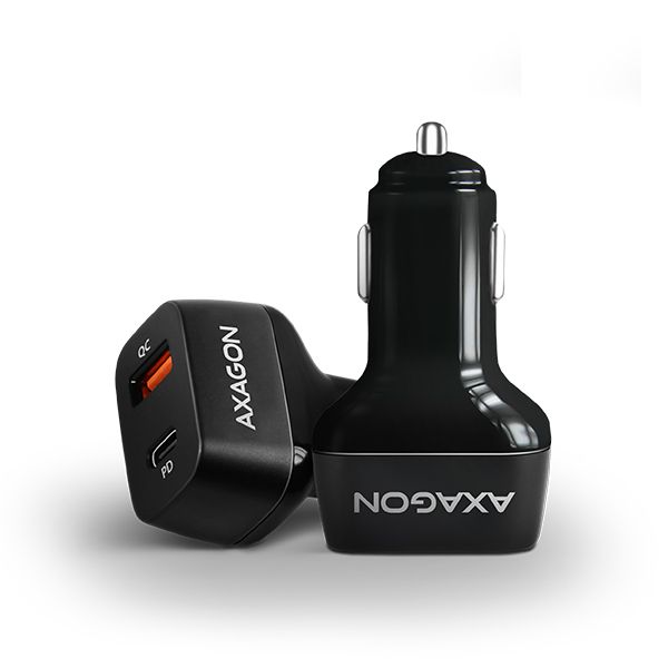 PWC-PDQ, Incarcator masina 1x QC3.0 + 1x PD USB-C, 45W, Negru