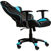 Scaun gaming X by Serioux, Torin, ajustabil, piele sintetica, piston pe gaz, manere reglabile, baza stea cu 5 picioare, greutate maxima admisa 150Kg, perne detasabile, negru si albastru_1