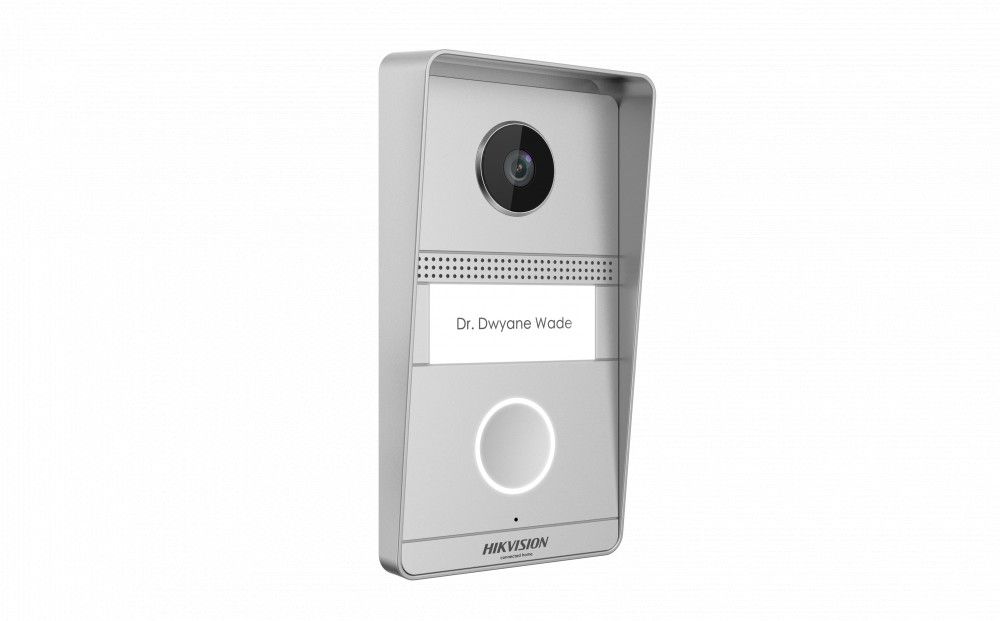 Kit videointerfon analog Hikvision DS-KIS101-P/Surface, conectare usoara pe 2 fire, plug & play. Kitul este format din: post exterior -1 buc ( 1 buton de apelare, camera color 2MP HD, rezolutie: 1024x600, audio: microfon si difuzor incorporat, IP65, IK7,iesire de releu x 2, montaj aplicat), post_5