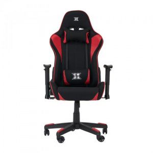 Scaun gaming X by Serioux, Torin, ajustabil, material textil, piston pe gaz, manere reglabile, baza stea cu 5 picioare, greutate maxima admisa 150Kg, perne detasabile, negru si rosu_2