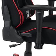 Scaun gaming X by Serioux, Torin, ajustabil, material textil, piston pe gaz, manere reglabile, baza stea cu 5 picioare, greutate maxima admisa 150Kg, perne detasabile, negru si rosu_3
