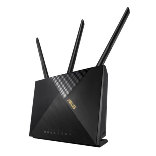Router Wireless Asus 4G-AX56, AX1800, Network Standard: IEEE 802.11A/B/G/N/AC, LTE: Downlink 300 Mbps / Uplink 50 Mbps, 2 x external detachable antenna, LTE: 1 x external detachable antenna, 1 x internal antenn, 128 MB Flash, 512 MB RAM, 2.4 GHz / 5 GHz, 1 x Gigabit WAN port, 4 x Gigabit LAN ports_1