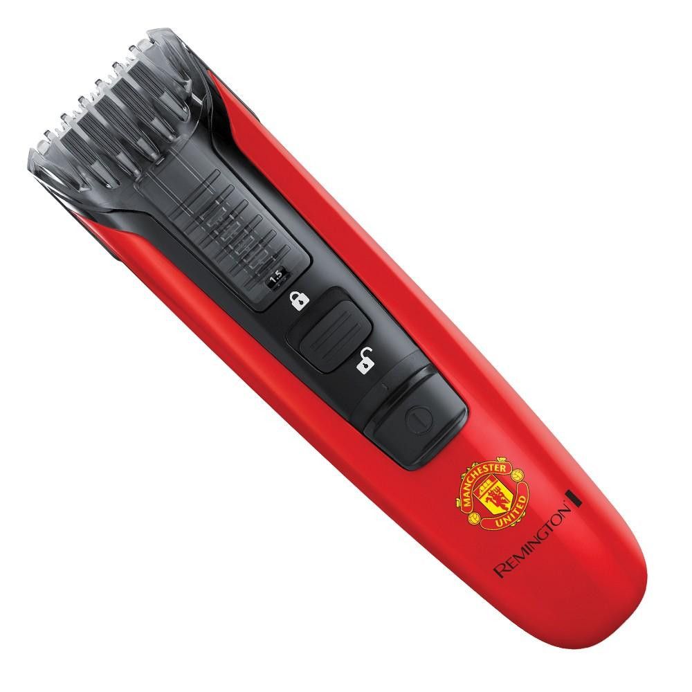 Aparat de tuns pentru barba/mustata MB4128 Manchester United Beard Boss Styler, Lame CaptureTrim, Lame lavabile, Indicator LED, Rosu/ Negru_2