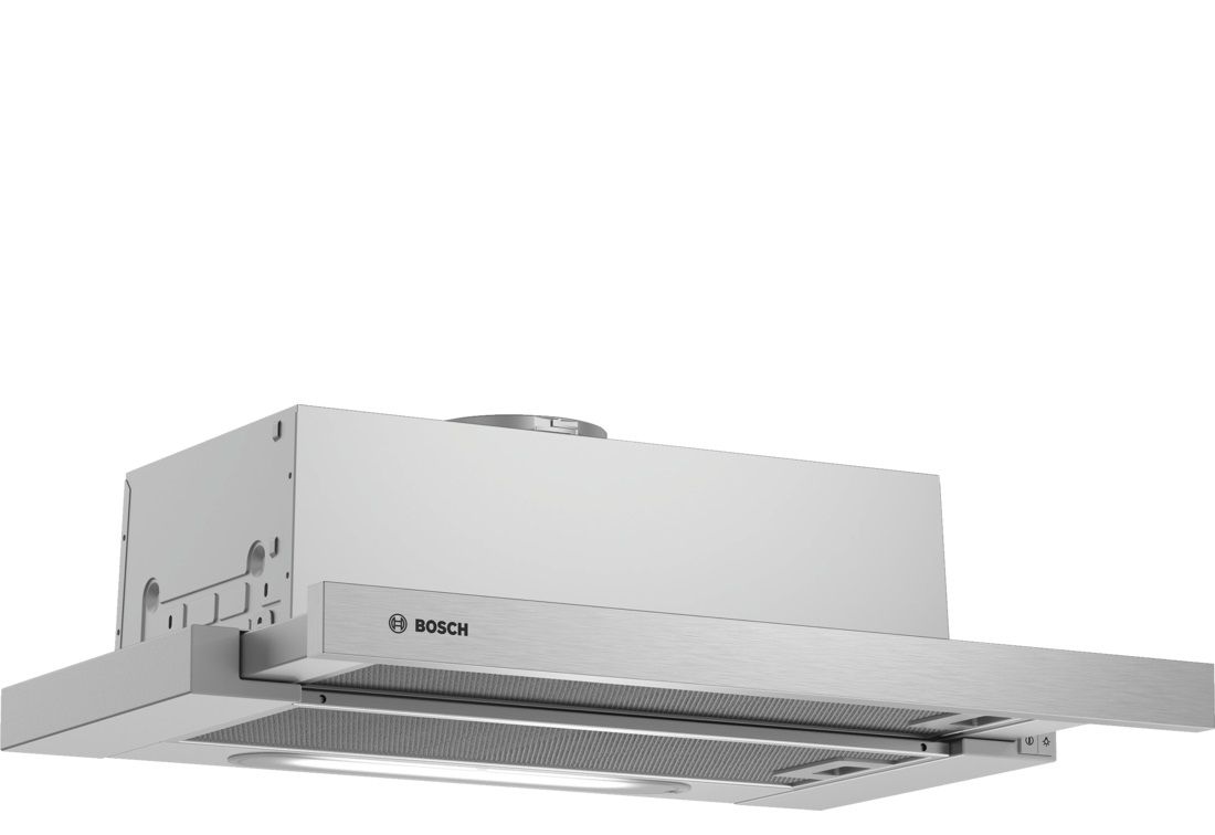 Bosch Serie 4 DFT63AC50 cooker hood 360 m³/h Semi built-in (pull out) Silver D_1
