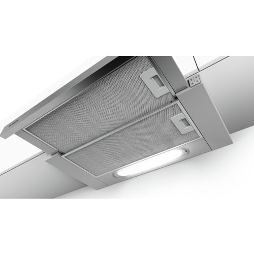 Bosch Serie 4 DFT63AC50 cooker hood 360 m³/h Semi built-in (pull out) Silver D_3