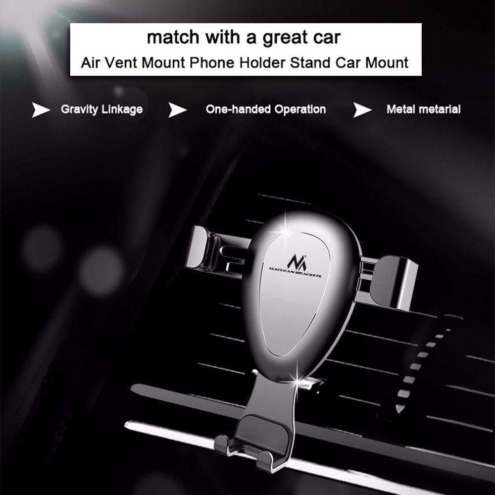 Maclean car phone holder, universal, for the ventilation grille, gravity, max. center distance 90mm, MC-324_4