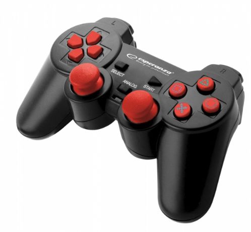 Esperanza EGG106R Gaming Controller Gamepad PC,Playstation 2,Playstation 3 Analogue / Digital USB 2.0 Black,Red_1