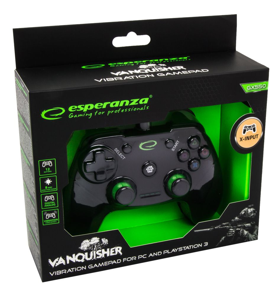 Esperanza EGG110K Gaming Controller Gamepad PC,Playstation 3 Analogue / Digital USB 2.0 Black_10