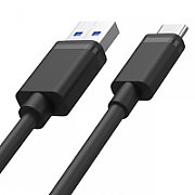 UNITEK KABEL USB USB-A — USB-C 50CM, Y-C481BK BLACK_1