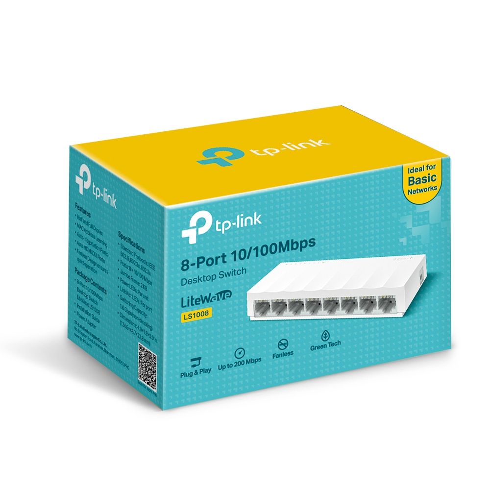 TP-LINK LS1008 Unmanaged Fast Ethernet (10/100) White_6