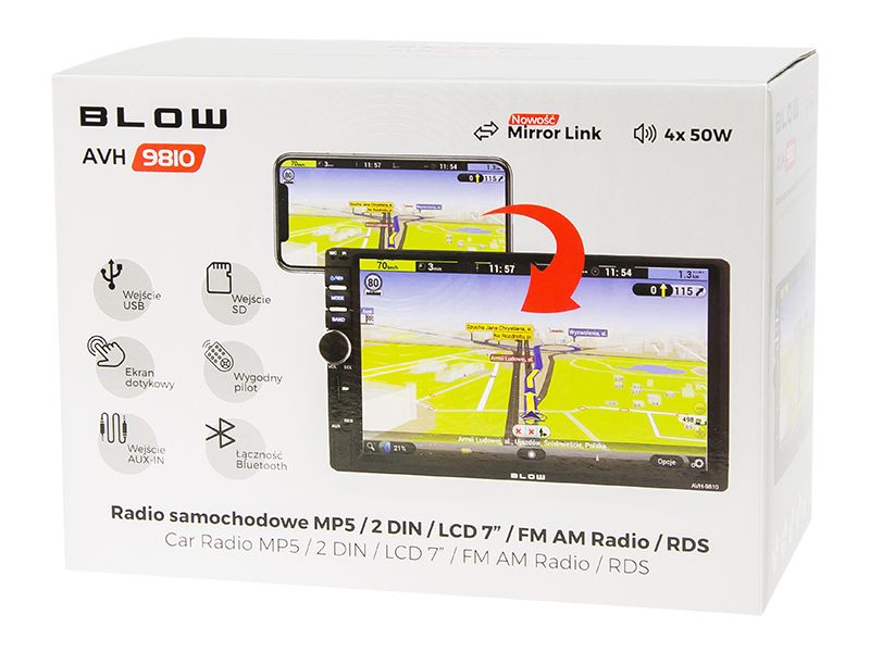 BLOW Radio AVH-9810 2DIN 7