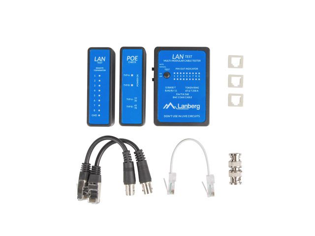 Lanberg NT-0404 network cable tester PoE tester Black,Blue_2