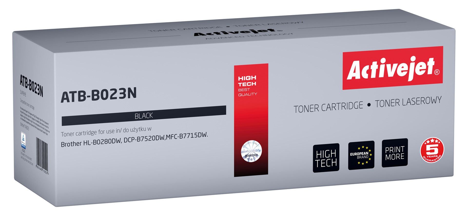 Activejet ATB-B023N toner for Brother printer; Brother TN-B023 replacement; Supreme; 2000 pages; black_1