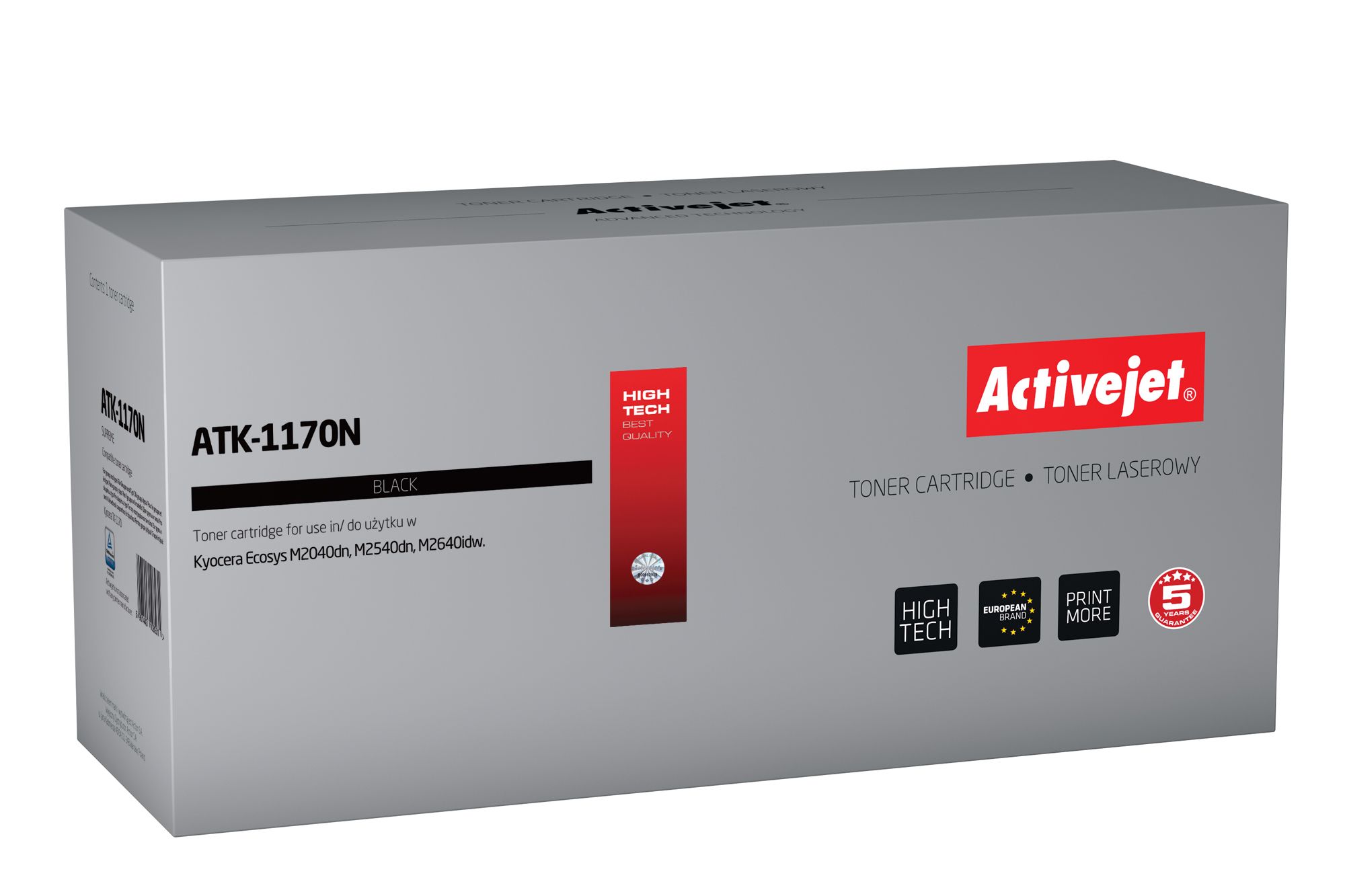 Activejet ATK-1170N toner for Kyocera printer; Kyocera TK-1170 replacement; Supreme; 7200 pages; black_1