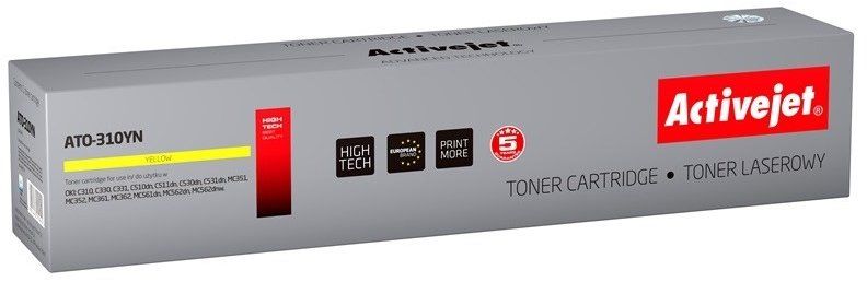 Activejet ATO-310YN toner for OKI printer; OKI 44469704 replacement; Supreme; 2000 pages; yellow_1